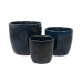 Conjunto de vasos Romimex Azul Porcelana (3 Peças)