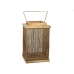 Laterne Romimex Braun Gold Holz Metall 19 x 28 x 19 cm