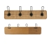 Wall mounted coat hanger Romimex Luonnollinen Puu 60 x 8 x 13 cm