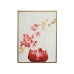 Quadro Romimex Bianco Rosso Tela Fiori 60 x 80 x 4 cm