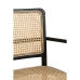 Armchair Romimex Black Natural Rattan Teak 44 x 89 x 53 cm