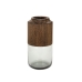 Vase Alexandra House Living Natural Wood Glass 15 x 30 x 15 cm