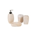 Conjunto de Banho Romimex Branco Cor de Rosa Cerâmica 12 x 34 x 12 cm 4 Peças