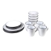 Conjunto de Chávenas com Pratos Romimex Branco Cerâmica (16 Peças)