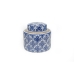 Tin Romimex Blue White Porcelain 20 x 16 x 20 cm