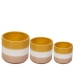 Conjunto de vasos Romimex Amarelo Bege Cerâmica (3 Peças)