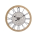 Orologio da Parete Romimex Nero Beige Legno Metallo 50 x 50 x 5 cm