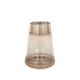 Vaas Romimex Transparant Gouden Glas 17 x 32 x 17 cm 17 x 27 x 17 cm