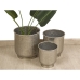 Set de pots de fleurs Romimex Argenté Métal (3 Pièces)