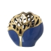 Vase Alexandra House Living Golden Dark blue Ceramic 10 x 19 x 19 cm