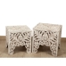 Tables set Romimex White Wood 2 Pieces