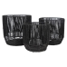 Conjunto de vasos Romimex Preto Corda (3 Peças)