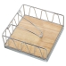 Portatovaglioli da tavola Alexandra House Living Grigio Legno Metallo 18 x 8 x 18 cm Cromato