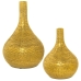 Conjunto de 2 Vasos Alexandra House Living Dourado Cerâmica 24 x 45 x 39 cm (2 Peças)