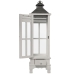 Lanterne Alexandra House Living Bianco Legno Cristallo Legno di abete (3 Pezzi)