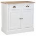 Hall Table with Drawers Alexandra House Living White Brown Zinc Alloy MDF Wood 39 x 80 x 82 cm