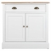 Hall Table with Drawers Alexandra House Living White Brown Zinc Alloy MDF Wood 39 x 80 x 82 cm