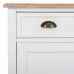 Hall Table with Drawers Alexandra House Living White Brown Zinc Alloy MDF Wood 39 x 80 x 82 cm