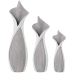 Set de 3 Vaze Alexandra House Living Alb Gri Ceramică 14 x 27 x 42 cm (3 Piese)