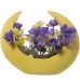 Centrotavola Alexandra House Living Giallo Ceramica Luna 14 x 29 x 28 cm