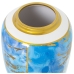 Vase Alexandra House Living Blau Weiß Gold aus Keramik 18 x 18 x 23 cm