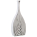 Vase Alexandra House Living Hvid Sølvfarvet Keramik 8 x 18 x 43 cm