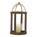 Farol Alexandra House Living Madera Metal Cristal 22 x 45 x 22 cm Portavelas