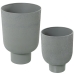 Set de pots de fleurs Alexandra House Living Gris Métal (2 Pièces)