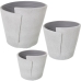 Conjunto de vasos Alexandra House Living Branco Cinzento Cerâmica (3 Peças)