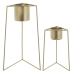 Conjunto de vasos Alexandra House Living Dourado Metal Com suporte (2 Peças)