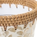 Blumentopf Alexandra House Living Bunt Rattan Perlmutt gedruckt 18 x 14 x 18 cm