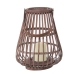 Lantern Alexandra House Living Brown wicker 21 x 27 x 21 cm Candleholder