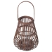 Lantern Alexandra House Living Brown wicker 21 x 27 x 21 cm Candleholder