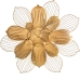 Decorazione da Parete Alexandra House Living Dorato Metallo Fiore 49,5 x 45 x 4 cm