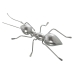 Decorative Figure Alexandra House Living Silver Acrylic Plastic Melamin Ant 21 x 15 x 10 cm