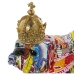 Decoratieve figuren Alexandra House Living Multicolour Plastic Hond Kroon 14 x 29 x 24 cm