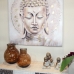 Bild Alexandra House Living Holz Buddha 100 x 100 x 3 cm