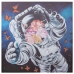 Pintura Alexandra House Living Madeira Astronauta 100 x 100 x 3 cm