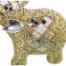 Decoratieve figuren Alexandra House Living Gouden Plastic Olifant 13 x 22 x 30 cm Spiegels