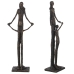 Decoratieve figuren Alexandra House Living Gouden Plastic Vrouw Jongen 18 x 27 x 59 cm