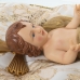 Figurine Décorative Alexandra House Living Plastique Doré Bébé Jésus 12 x 15 x 23 cm Coussin