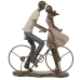 Statua Decorativa Alexandra House Living Plastica Dorato Bicicletta Coppia 14 x 27 x 31 cm