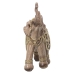 Decoratieve figuren Alexandra House Living Grijs Gouden Plastic Olifant 10 x 18 x 20 cm