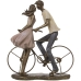 Figura Decorativa Alexandra House Living Plástico Dourado Bicicleta Parceiro 14 x 27 x 31 cm