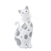 Decorative Figure Alexandra House Living White Acrylic Plastic Melamin Cat