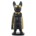 Dekorativ Figur Alexandra House Living Svart Gyllen Plast Briller Hund 12 x 15 x 32 cm