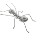 Decorative Figure Alexandra House Living Plastic Silver Ant 22 x 29 x 10 cm