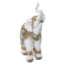 Decoratieve figuren Alexandra House Living Wit Gouden Plastic Olifant 10 x 18 x 21 cm