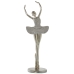 Dekorativ figur Alexandra House Living Sølvfarvet Plastik Ballerina 15 x 18 x 45 cm