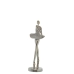 Decoratieve figuren Alexandra House Living Zilverkleurig Acryl Plastic Melamine Ballerina 12 x 10 x 30 cm